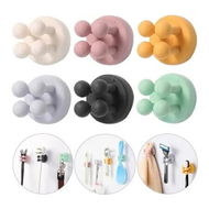 Detailed information about the product 6 Pcs Silicone Toothbrush Holders, Multi-Function Hook Waterproof Self Adhesive Wall Mounted Single Hook for Hanging Key, Utility Plug Holder for Bathroom Kitchen Living Room Office