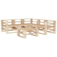 Detailed information about the product 6 Piece Garden Lounge Set Pallets Wood