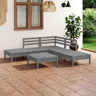 Detailed information about the product 6 Piece Garden Lounge Set Solid Pinewood Grey