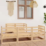 Detailed information about the product 6 Piece Garden Lounge Set Solid Pinewood