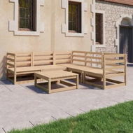 Detailed information about the product 6 Piece Garden Lounge Set Solid Pinewood