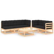 Detailed information about the product 6 Piece Garden Lounge Set with Cushions Solid Pinewood