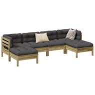 Detailed information about the product 6 Piece Garden Sofa Set with Cushions Impregnated Wood Pine