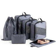 Detailed information about the product 6 Set Compression Packing Cubes for Suitcases, Space Saving Packing Cubes for Travel, Durable Suitcase Organizer Bags, Grey