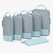6 Set Compression Packing Cubes, Lightweight Travel Essentials, Durable Luggage Organizer (Blue). Available at Crazy Sales for $34.95