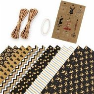 Detailed information about the product 6 Sheets Of 50*70cm Wrapping Paper For Wedding Birthdays Christmas With 2 Hemp Ropes And 6 Tags.