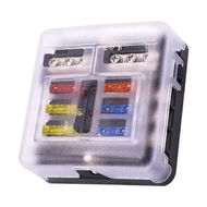 Detailed information about the product 6 Way Fuse Block, 12V Blade Fuse 6 Circuit ATC/ATO Waterproof Fuse Box Holder with LED Indicator Waterpoof Cover for Truck Boat Marine RV Van Vehicle