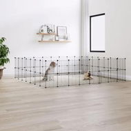 Detailed information about the product 60-Panel Pet Cage with Door Black 35x35 cm Steel