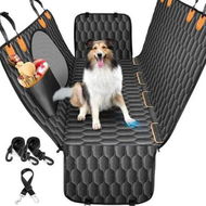 Detailed information about the product 600D Scratch-Resistant Dog Car Seat Cover for Back Seat: Protects Your Vehicle with Mesh Window