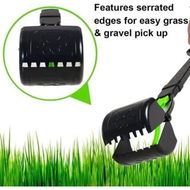 Detailed information about the product 60CM Large Dog Pooper Scooper with Long Handle for Grass, Dirt, and Gravel (Green)