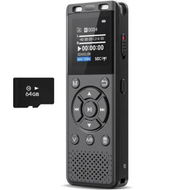 Detailed information about the product 64GB Digital Voice Recorder with Playback,Audio Recording Device,Tape Recorder with Voice Activated,Password,Noise Reduction,A-B Repeat