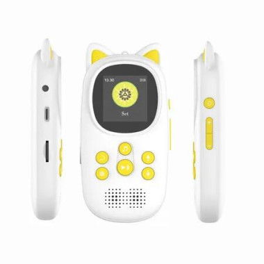 64GB Music MP3 Player for Kids, Cute Bunny Kids Music MP3 Player with Bluetooth, MP3 and MP4 Players with Speaker, Yellow