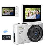 Detailed information about the product 64MP Digital Camera Photography Video 4K YouTube Vlogging Cam 3Inch Flip Screen 32GB TF Card 16X Zoom White Christmas Birthday Gifts