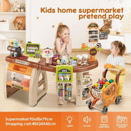 Detailed information about the product 65 Accessories Kids Pretend Role Play Shop Grocery Supermarket Toy Set With Trolley