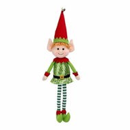 Detailed information about the product 65cm Christmas Elf Behaving Badly Plush Toy Novelty Long Bendy Naughty Christmas Doll Color Green