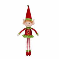 Detailed information about the product 65cm Christmas Elf Behaving Badly Plush Toy Novelty Long Bendy Naughty Christmas Doll Color Red