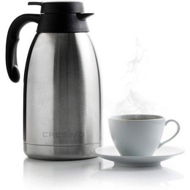 Detailed information about the product 68 Oz Stainless Steel Thermal Coffee Carafe / Double-Walled Vacuum Flask / 12-Hour Heat Retention / 2-Liter Tea Water And Coffee Dispenser.