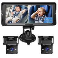 Detailed information about the product 6.8Inch Car Camera HD 1080P, Rear-Facing Car Kids Monitor with Night Vision, Adjustable View Angle, Easy Setup with Display, Safety for Infants