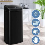 Detailed information about the product 68L Kitchen Automatic Touchless Sensor Bin Stainless Steel Easy To Clean-Black