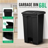 Detailed information about the product 68L Rubbish Bin Kitchen Compost Dustbin Garbage Trash Waste Recycling Can Pedal Garden Home Office Large Plastic Black