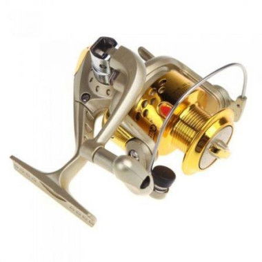 6BB Ball Bearings Left/Right Interchangeable Collapsible Handle Fishing Spinning Reel SG3000 5.1:1 Golden.