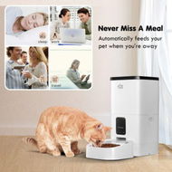 Detailed information about the product 6L WiFi App Remote Control Automatic Pet Feeder Dog Cat Food Dispenser With Voice Recorder 10 Meals/Day.