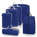 6Pc Compressed Luggage Packing Cube,Travel Storage Organizer Set with Shoe Pouch,Mesh Visual Luggage Bag For Portable Lightweight Suitcase Color Navy. Available at Crazy Sales for $29.99