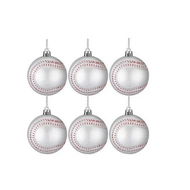 Detailed information about the product 6PCS Baseball Christmas Ball, 6cm Sports Ornaments, for Collection Sports Theme Christmas Tree Decor, for Home Xmas Tree Party Decor, Baseball