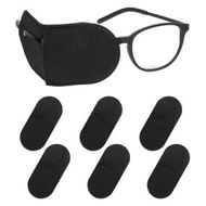 Detailed information about the product 6Pcs Glasses Eye Patch Black Eye Patch, Reusable Lazy Eye Patch, Medical Eye Patches for Men Women to Treat Lazy Eye Amblyopia Strabismus