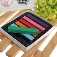 Detailed information about the product 6pcs Non-toxic Temporary Pastel Square Hair Chalk