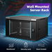 6U Network Server Cabinet Wall Mount Data Rack Enclosure 19 Inch Deep with Removable Side Panels Locking Glass Door for IT Computer Equipment. Available at Crazy Sales for $119.95