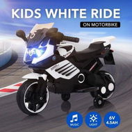 Detailed information about the product 6V 4.5Ah Electric Kid Ride on Motor Bike Toy w/ Auxiliary Wheels