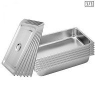 Detailed information about the product 6X Gastronorm GN Pan Full Size 1/1 GN Pan 10cm Deep Stainless Steel Tray With Lid.