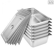 Detailed information about the product 6X Gastronorm GN Pan Full Size 1/1 GN Pan 15cm Deep Stainless Steel Tray With Lid.