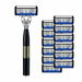 7 Blade Razor for Men, Men's Manual Refill Cartridges Razors Kit, Dual Lubrication Precision Beard Trimmer, 1 Razor and 12 Blade. Available at Crazy Sales for $14.95