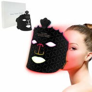 Detailed information about the product 7 Color Red Light Mask, Wireless LED Face Mask Light with Eye Protection Cushion, Lightweight Soft Silicone for Face(Black)