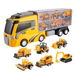 7-in-1 Kids Cargo Truck Car Carrier Toy Set with 6 Small Cars with Lights and Sounds for Children Gift (Yellow). Available at Crazy Sales for $32.95