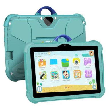 7 Inch Kids Tablet for Kids, 8GB Toddler Tablet, Android Learning Tablet with WiFi YouTube, Safety Eye Protection Screen, Tablet with Protective Case (Blue)