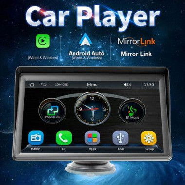 7 Inch Multimedia Player Touch Screen Wireless Carplay Ios Android Auto FM Radio Bluetooth-compatible Portable Car Stereo Mirrorlink