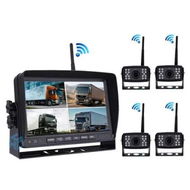 Detailed information about the product 7 Inch Wired Backup Camera System Split with 4 WIFI wired Cameras for RV, Truck, Trailer, Van