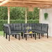 7 Piece Garden Lounge Set Black and Grey Poly Rattan. Available at Crazy Sales for $549.95