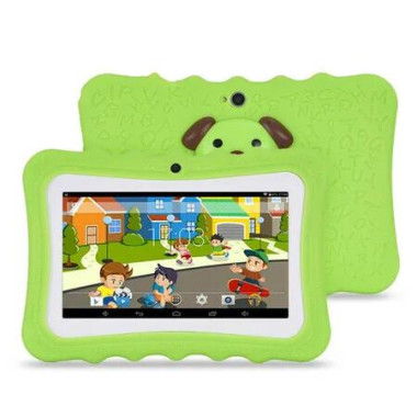 7 Tablet Computer for Kids 2+16G Android Tablet Front Rear Camera Tablet Kids Early Education Learning Machine Parent-Child Gift, Green