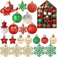 Detailed information about the product 70 Pcs Christmas Tree Balls Ornaments Set Assorted Xmas Hanging Ornaments Balls with Hanging Loop for Christmas Tree, Red