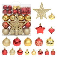 Detailed information about the product 70 Piece Christmas Bauble Set Gold and Red