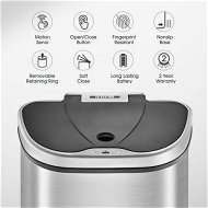 Detailed information about the product 70L Kitchen Touchless Motion Sensor Bin Dual Compartment Garbage Waste Recycle Can Large Opening