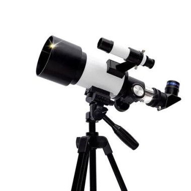 70mm Aperture 100mm Focal Length 15-150x Magnification Telescope with Multi-Layer Broadband Coating Extendable Tripod Christmas Birthday Kids Gift