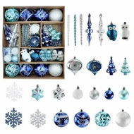 Detailed information about the product 70Pcs Christmas Balls Tree Ornaments,Hanging Christmas Snowman Decorations Set with Gift Box for Indoor Holiday Xmas Party Home Decor