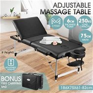 Detailed information about the product 75cm Aluminium Massage Table Bed Therapy Equipment-Black