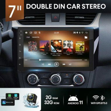 7-inch Car Stereo Radio Double Din Android Player Apple CarPlay System Head Unit Music Navigation Touch Screen 2+32GB.