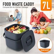 Detailed information about the product 7L Rubbish Waste Bin Kitchen Trash Compost Dustbin Garbage Can Food Recycling Caddy Countertop Table Organic Separation